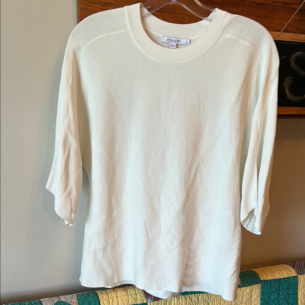 Chico's Ivory Knit Pullover
